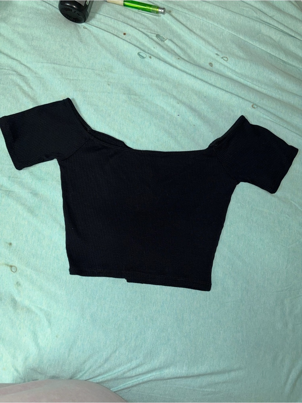 *BRAND NEW* Fashion Nova Women’s Medium Short Sleeve Black Crop Top - Picture 7 of 7